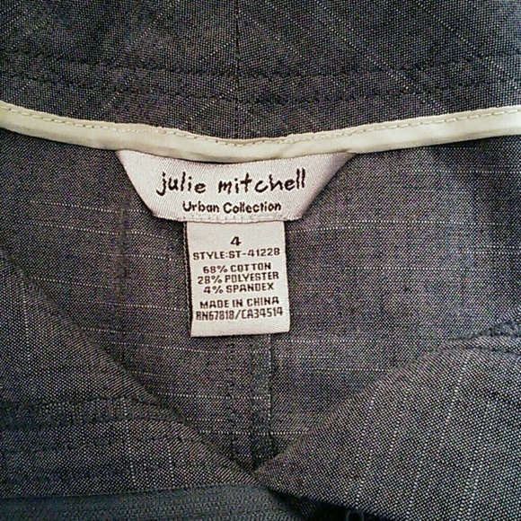 Julie Mitchell | Gray Belted A-Line Skirt Size 4 - Picture 3 of 3